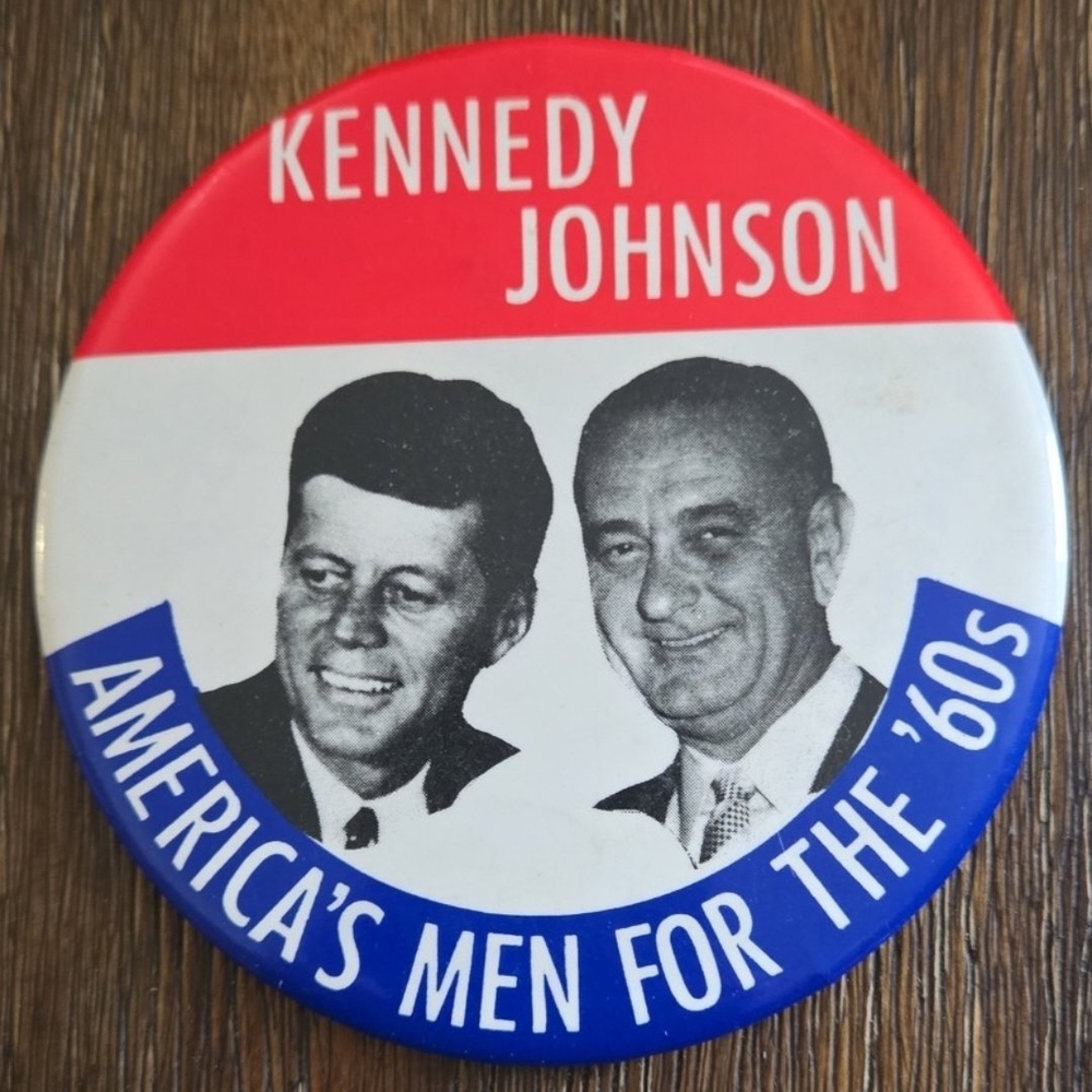 Vintage Kennedy Johnson Campaign Button